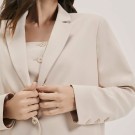 Blazer de linho cru, corte direito