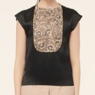 Blusa bordada a lantejoulas