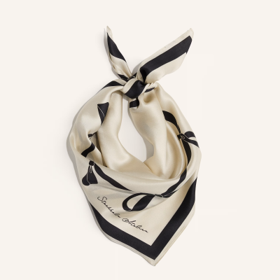 Lenço de seda estampado