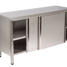 Mesa de trabalho inox totalmente fechada T2 p/medida Climainox