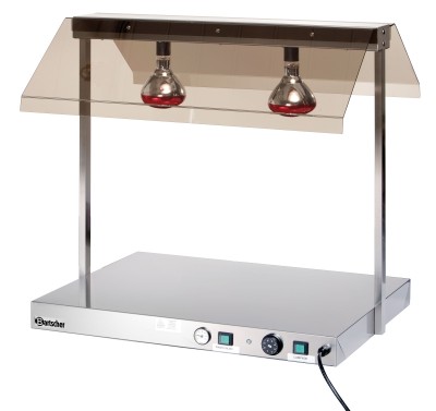 Aquecedor de alimentos com 2 lâmpadas de infravermelhos Bartscher
