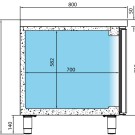 Bancada congelação pastelaria euronorma 600x400 serie 800 MR 2190 BT Infrico