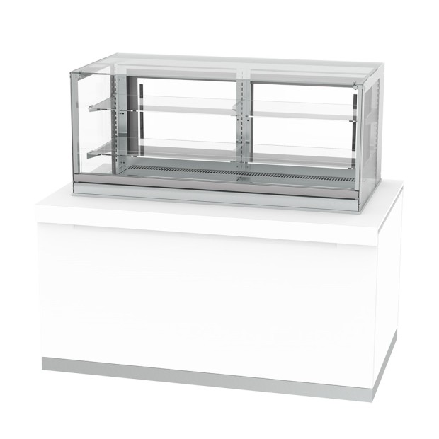 Mesa Buffet vitrines refrigeradas Infrico com vidro frontal