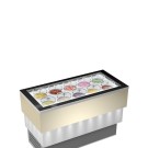Vitrina expositora de gelados Carrara Creme Vidro total