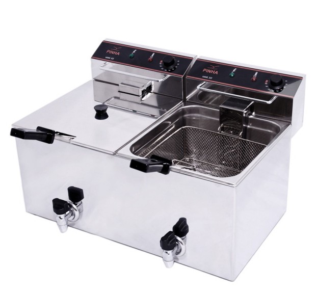 Fritadeira dupla 10+10 l com torneira